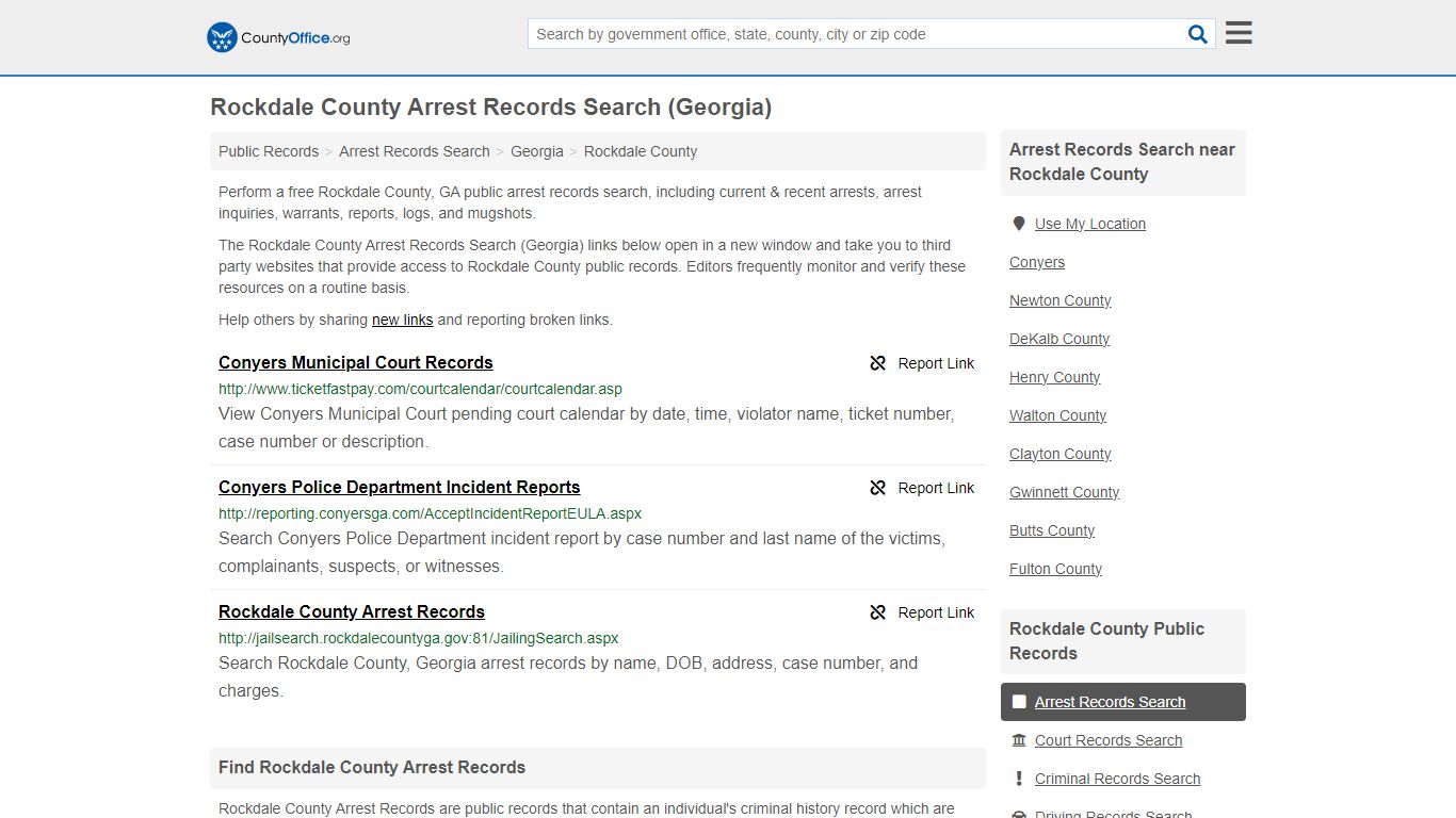 Arrest Records Search - Rockdale County, GA (Arrests & Mugshots)